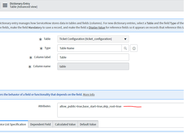 Using the Standard Ticket Widget with Custom Tables in ServiceNow