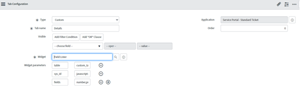 Using the Standard Ticket Widget with Custom Tables in ServiceNow